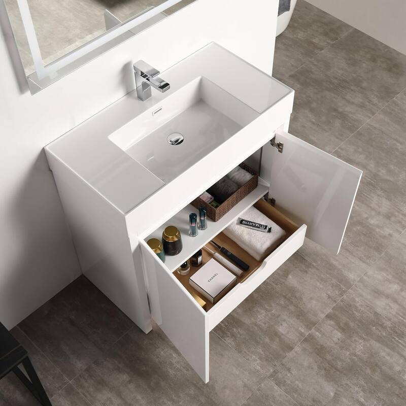 Blossom 48" All Wood Freestanding Bathroom Vanity with Acrylic Sink