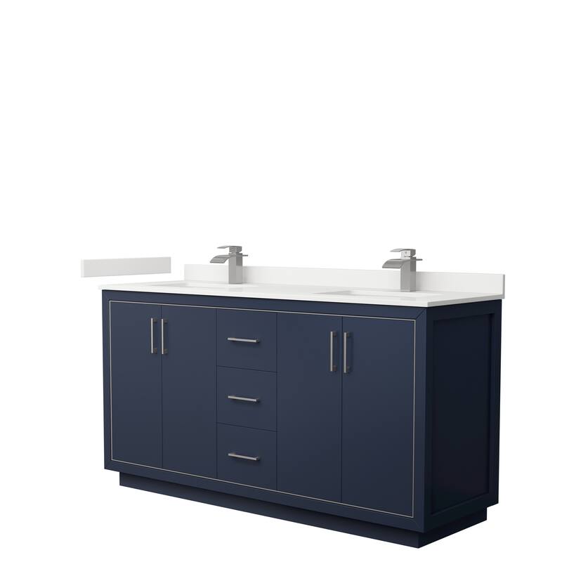 Icon 66-inch Double Vanity, Quartz Top