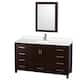 Option Espresso, Chrome Trim, White Quartz Top