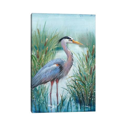 iCanvas "Marsh Heron I" by Tim OToole Canvas Print