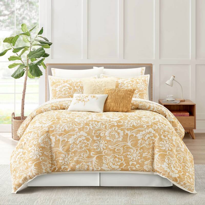 Nanshing Shiloh 11 Piece Floral Comforter Set - California King