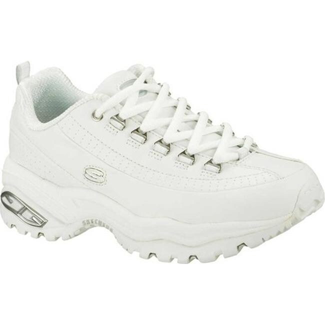 skechers white leather shoes