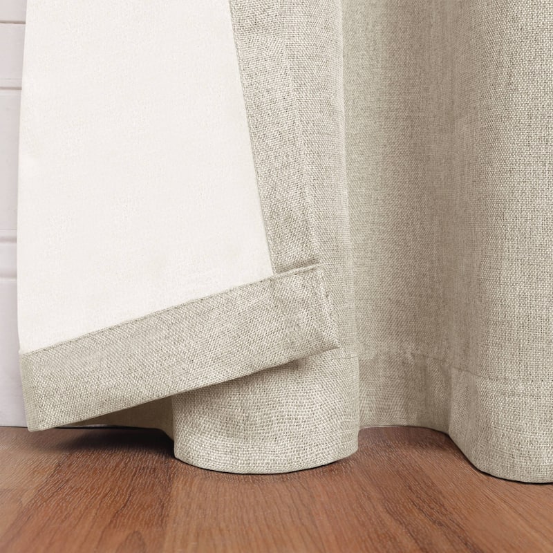 Superior Linen Washable Room Darkening Curtains, Set of 2 Panels