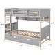 preview thumbnail 4 of 14, Twin-Over-Twin Bunk Bed，Separable Bunk Bed with Bookshelf and Twin size Trundle,for Bedroom