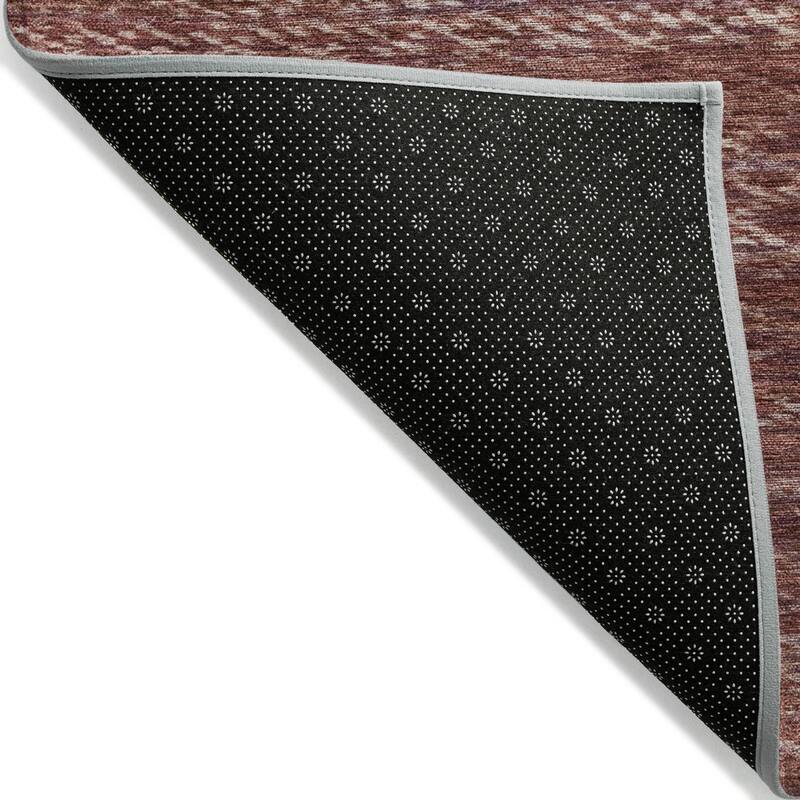 Machine Washable Indoor/Outdoor Modern Trellis Chantille Rug