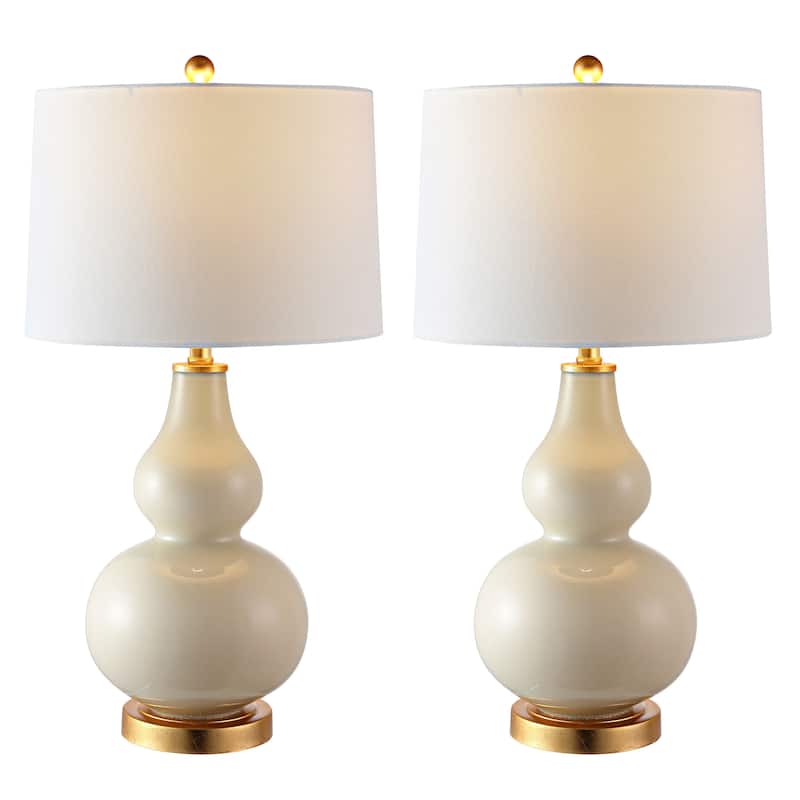 SAFAVIEH Lighting Karlen Gourd Table Lamp (Set of 2) - 15x15x28.5