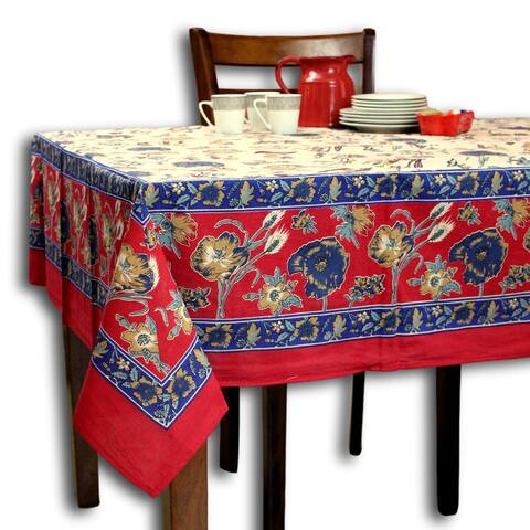 Cotton Enchanting Floral Tablecloth Rectangle Collection