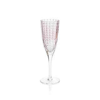 Pescara White Dot Champagne Flutes, Set of 4