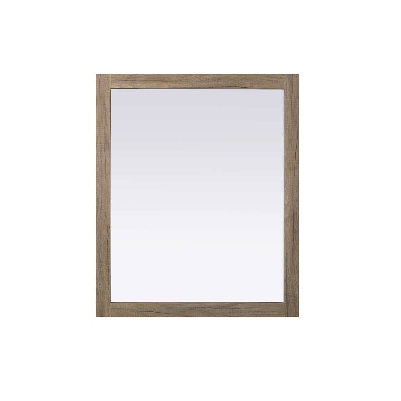 Solene Wooden Rectangle Mirror (24-30 x 36 in.) - Natural Oak - 30" x 36"