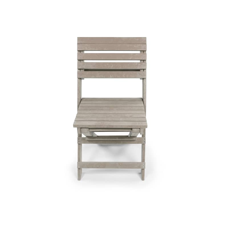 Las Cabos Fully Assembled All-Weather Recycled HDPE Outdoor Folding Bistro Chair