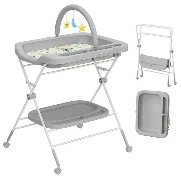 Adjustable Height Portable Folding Baby Diaper Changing