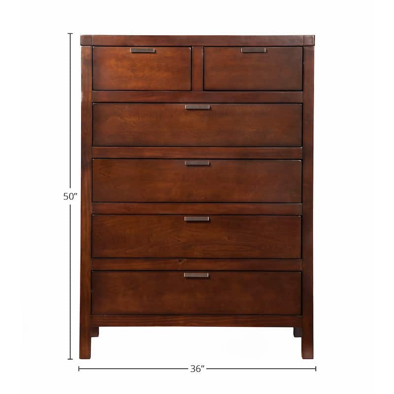 Carmel 6-Drawer Chest, Cappuccino