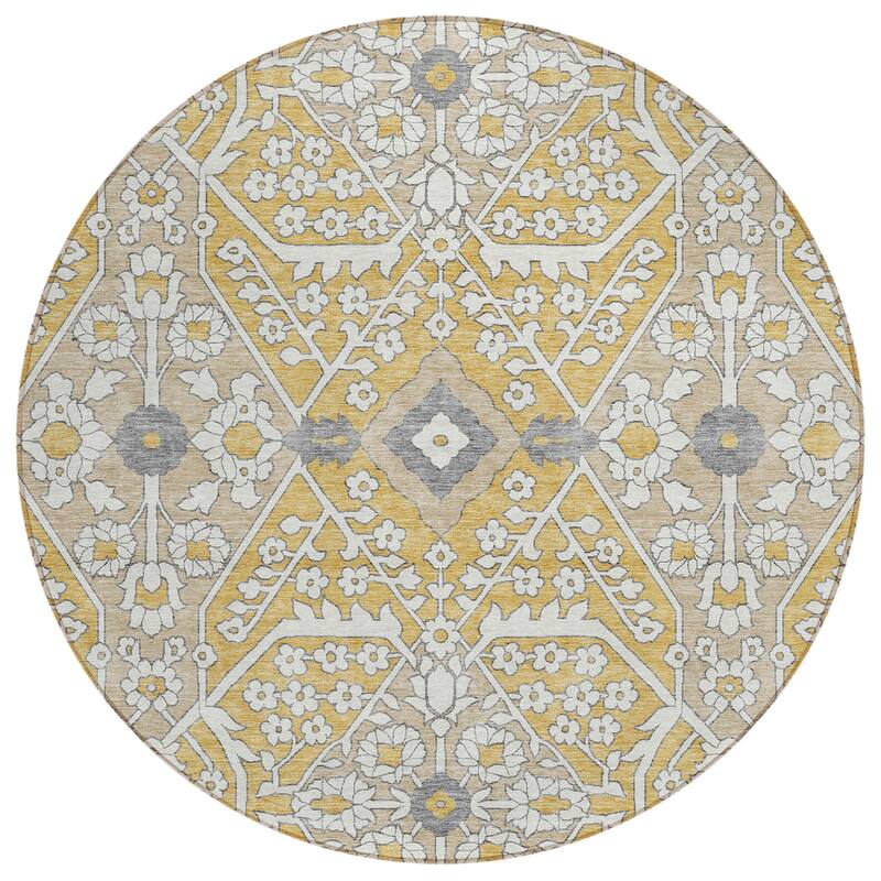 Machine Washable Indoor/ Outdoor Chantille Traditional Rug