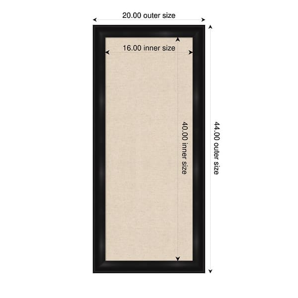 dimension image slide 22 of 91, Amanti Art Framed Fabric Pinboard Natural Linen Printed Bulletin Board