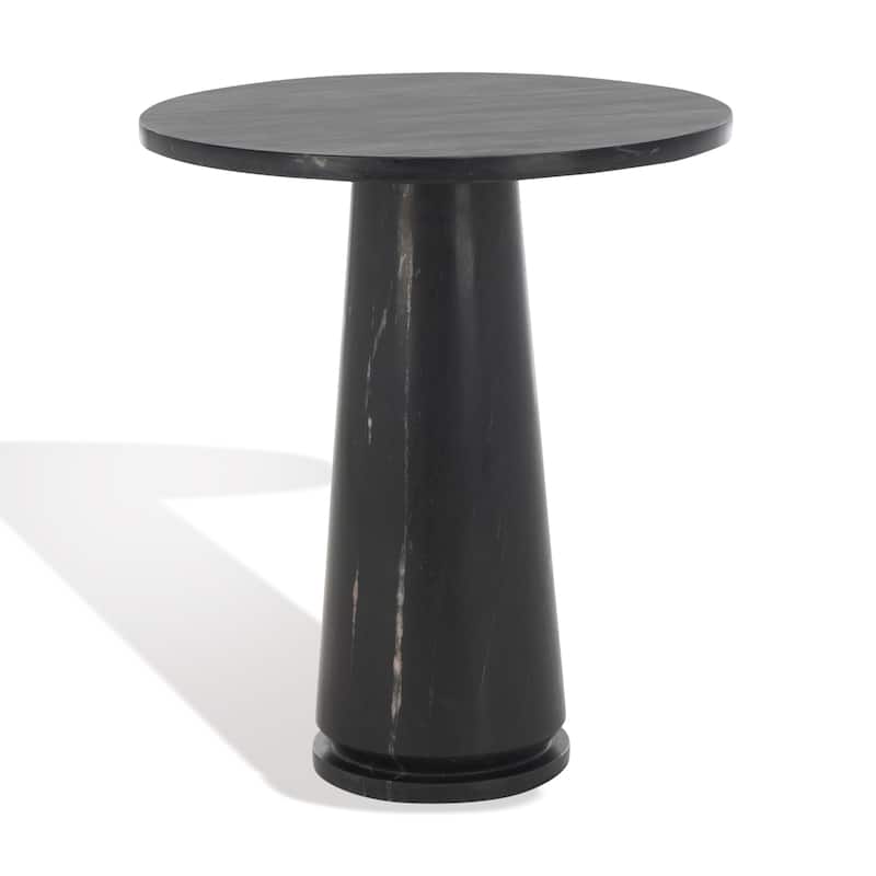 SAFAVIEH Couture Ghicu Tall Round Marble Accent Table - 22 In W x 21 In D x 24 In H - 21"W x 21"D x 24"H