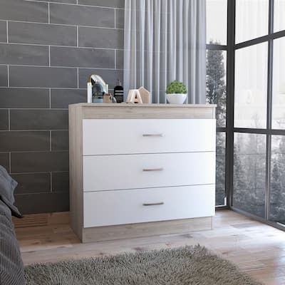 3 Drawer Dresser, Superior Top, Metal Hardware