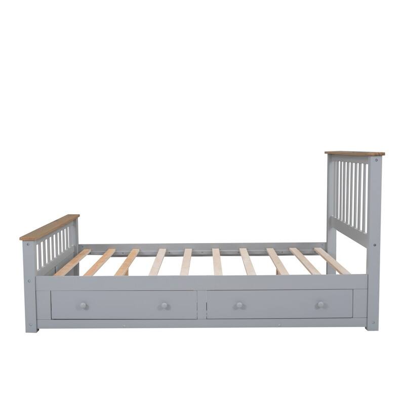 3-Pieces/1-Piece Bedroom Sets Full/Queen Size Platform Bed with Nightstand(USB Charging Ports) and 6-Drawer Storage Chest