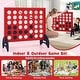 preview thumbnail 5 of 5, 4-in-a-row Wooden Game Set w/ 42 PCS Chips & Oxford Fabric Bag