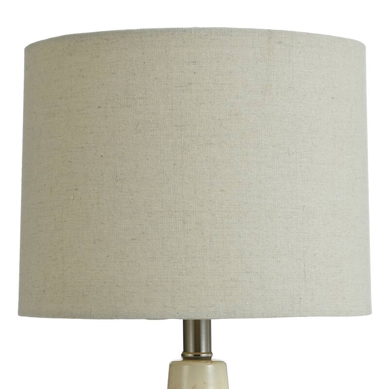 Cameron - Ceramic Table Lamp with Beige Hardback Linen Shade