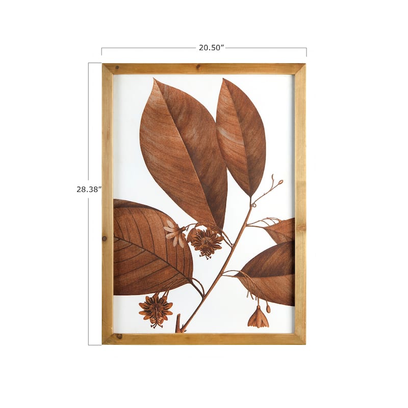 Wood Framed Botanical Wall Décor (Set of 4 Designs)