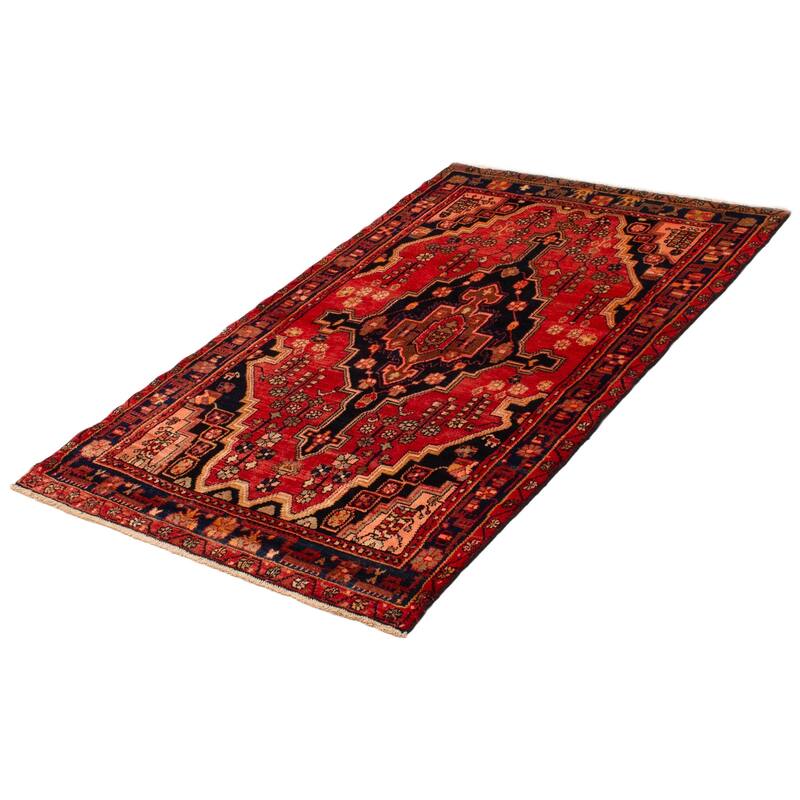 ECARPETGALLERY Hand-knotted Anadol Red Wool Rug - 4'4 x 7'0