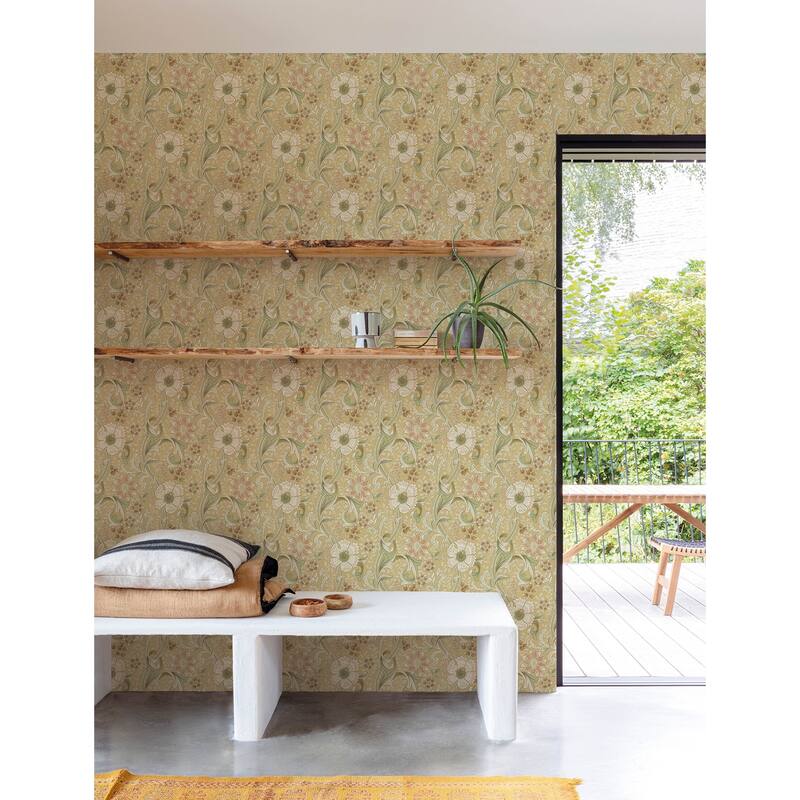 Chesapeake Liora Butter Floral Trail Wallpaper