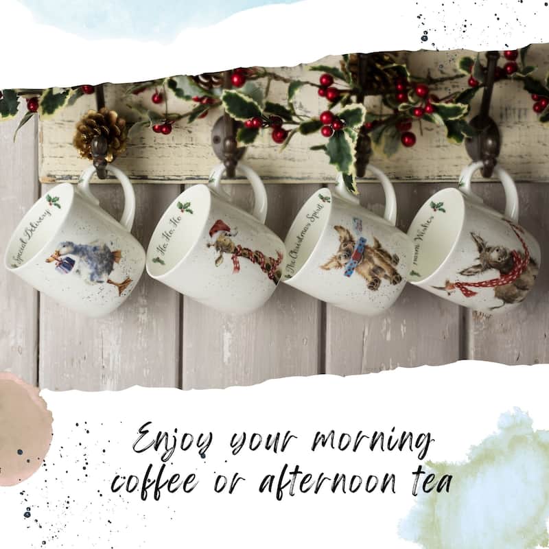 Royal Worcester Holiday Wrendale Designs 14 oz Mug