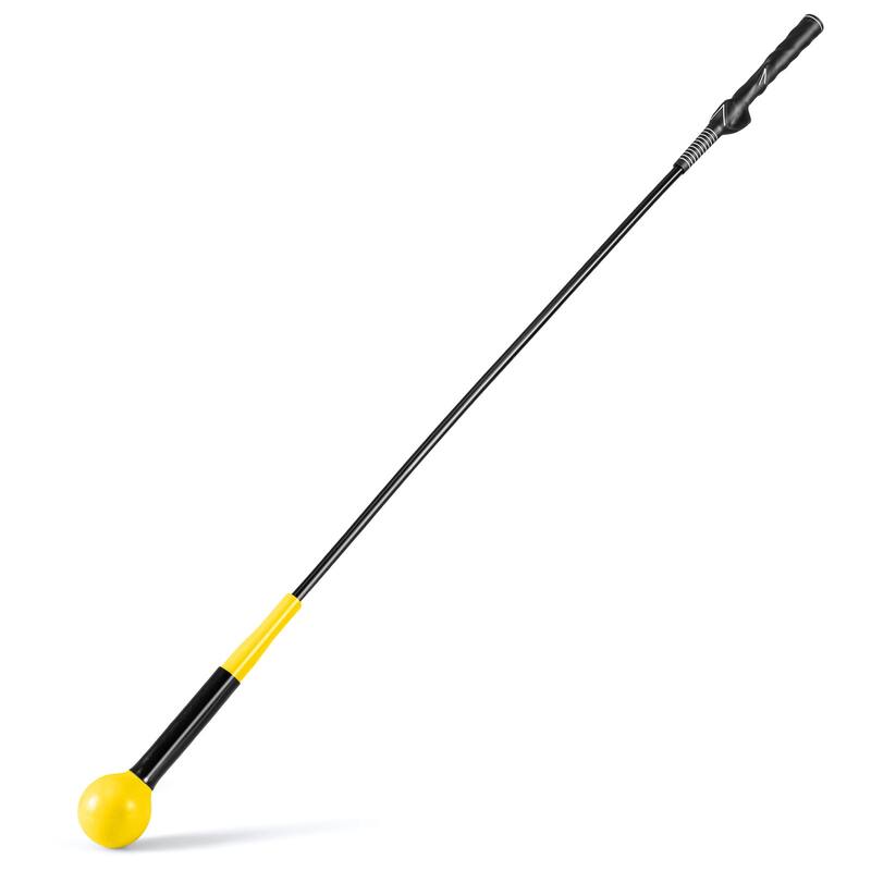 Gymax Golf Swing Trainer Aid 47'' Warm-up Practice Stick w/Weighted
