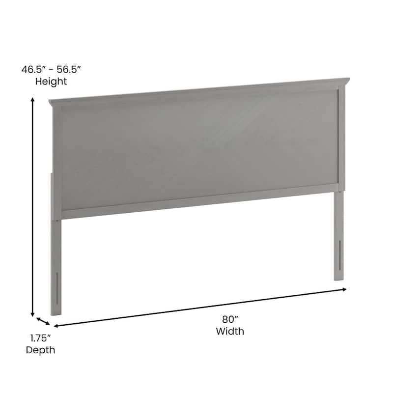Solid Wood Herringbone Patterned Headboard Only