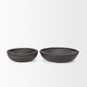 preview thumbnail 2 of 6, Wendell Dark Brown Wood w/ Wood Beads Round Bowls - 12.0L x 3.3W x 12.0H
