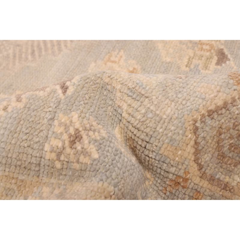 ECARPETGALLERY Hand-knotted Kavya Oushak Light Blue Wool Rug - 7'11 x 9'10