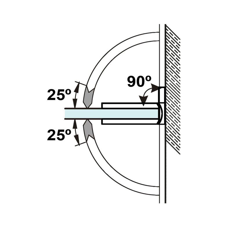 CEL Wall Mount Offset Back Plate Hinge for Frameless Shower Door