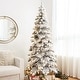 preview thumbnail 51 of 131, Glitzhome 6FT/7.5FT/9FT/11FT Snow Flocked Pre-lit Artificial Fir Christmas Trees