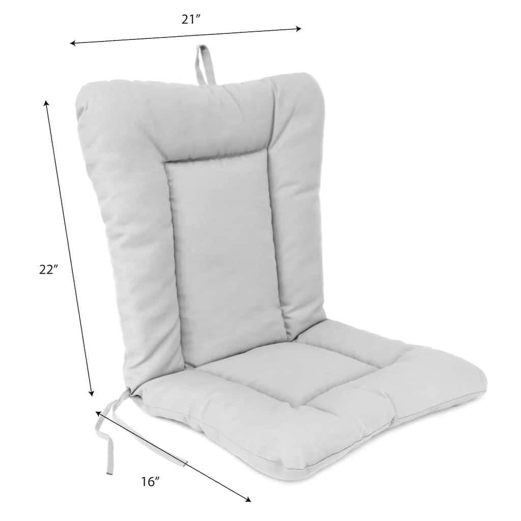21" x 38" Outdoor Chair Cushion with Ties and Loop - 38'' L x 21'' W x 3.5'' H