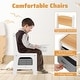 preview thumbnail 8 of 15, 4 in 1 Kids Activity Table and Chairs Set with Reversible Tabletop Included Bookshelves - 24" x 24" x 19"