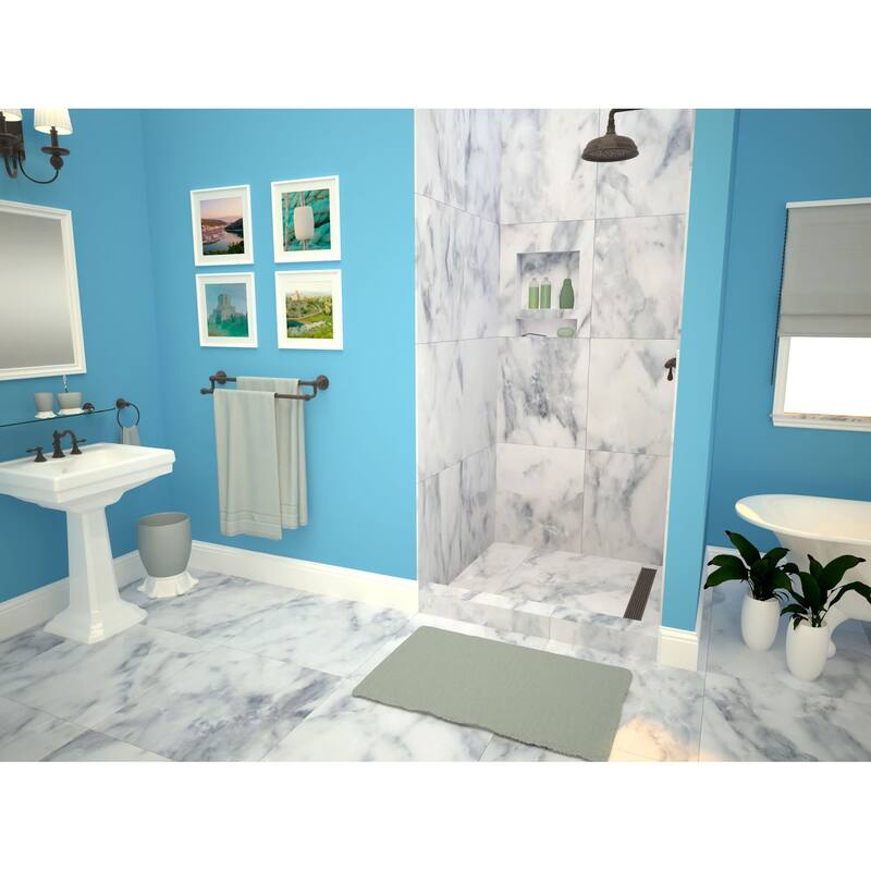 Tile Redi RT4848RPVC Redi Trench 48" x 48" Square Shower Base with