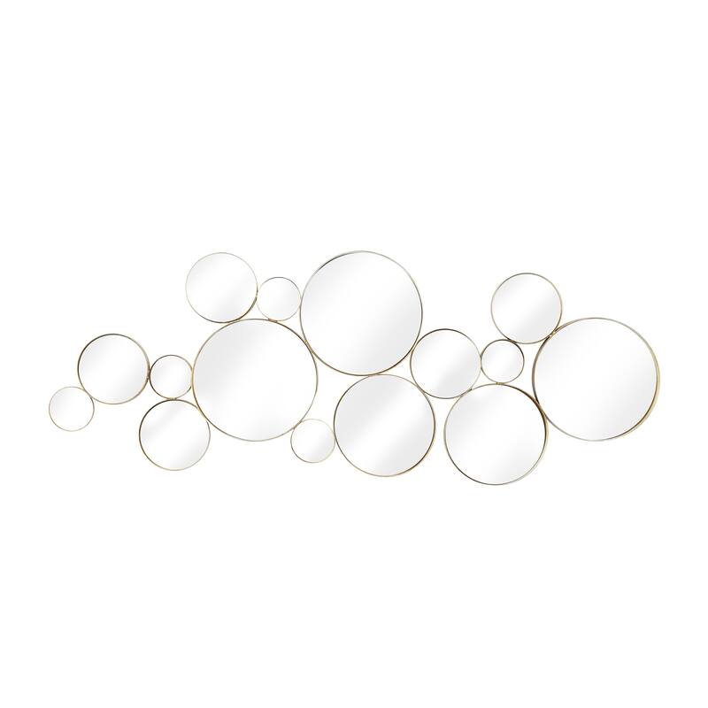 Metal Bubble Cluster Room Wall Mirror - Gold - CosmoLiving by Cosmopolitan - Gold