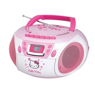 Hello Kitty Stereo CD Boombox with Cassette Player/Recorder and AM