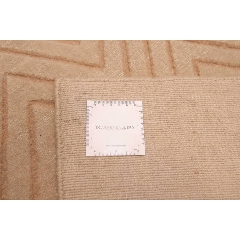 ECARPETGALLERY Hand Loomed Kashkuli Gabbeh Beige, Tan Wool Rug - 7'9 x 11'1