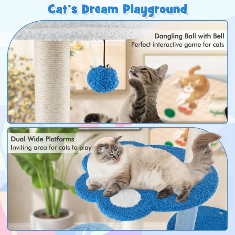 54 Inches Tall Modern Cat Tree Tower for Indoor Cats