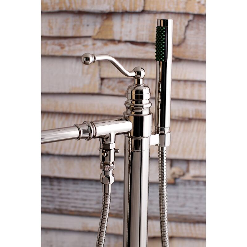 Kingston Brass English Country Freestanding Tub Faucet with Hand Shower