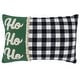 preview thumbnail 2 of 1, Buffalo Plaid Throw Pillow With Ho Ho Ho Design