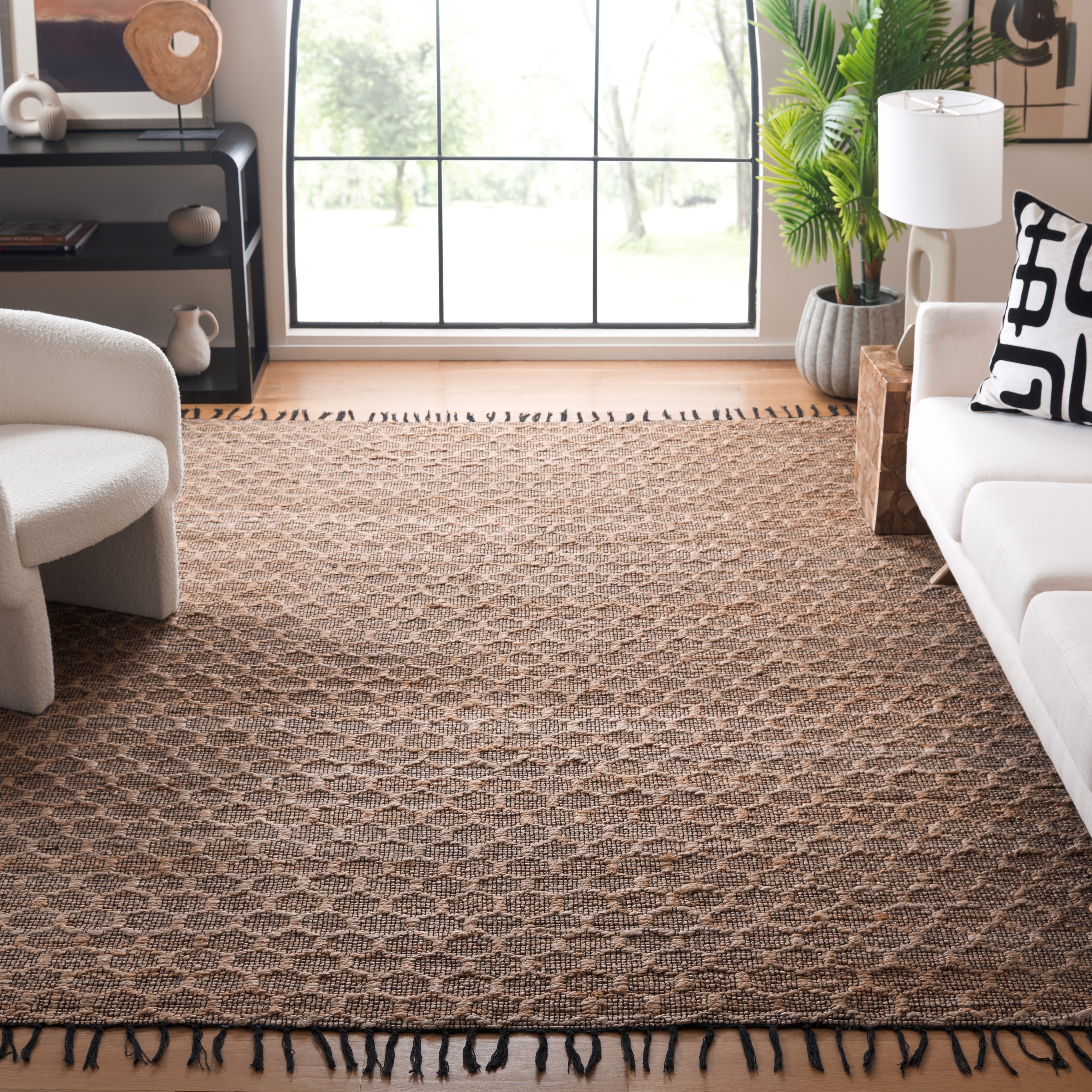 SAFAVIEH Handmade Cape Cod Zorina Coastal Jute Tassel Rug