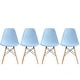 preview thumbnail 27 of 25, Mid-century Modern Molded Dining Chairs (Set of 4) Blue