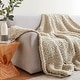 preview thumbnail 18 of 27, Cozy Potato® Chenille Chunky Knit Throw Blanket