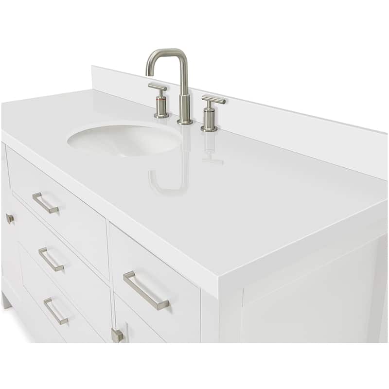 Ariel H061SWQOVO Bristol 61" Free Standing Single Oval Basin Vanity