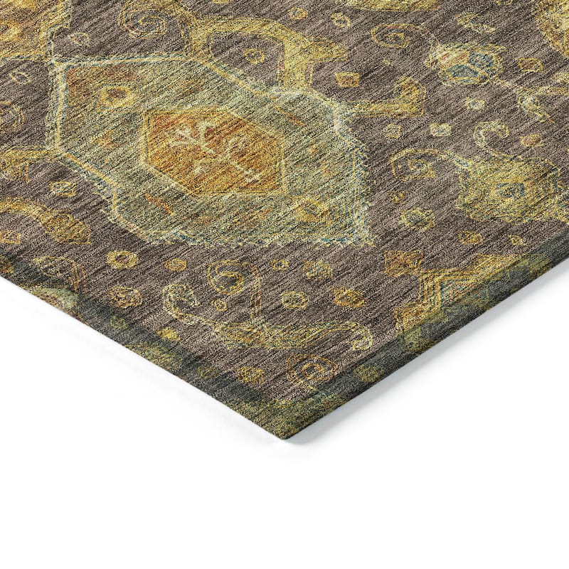 Machine Washable Indoor/ Outdoor Traditional Venetian Chantille Rug