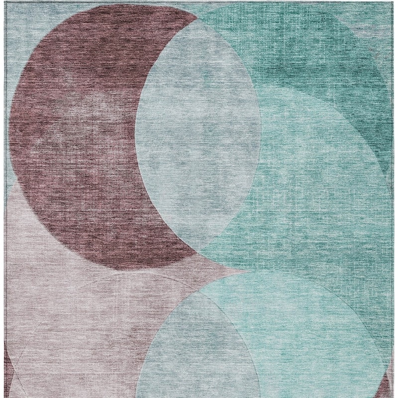 HomeRoots Geometric Transitional Rectangle Outdoor Rug