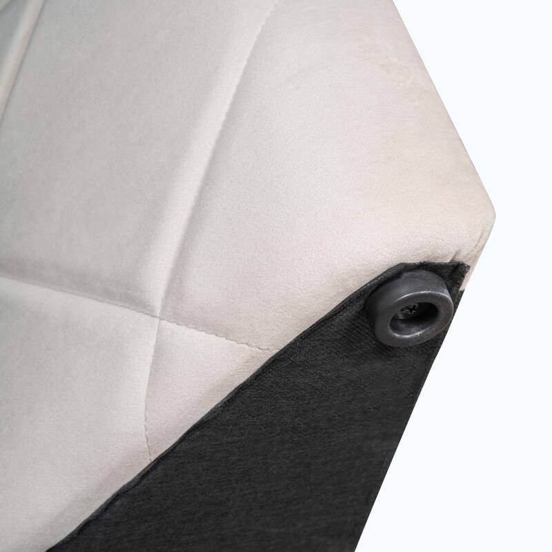 Queen Size Upholstered Platform Bed with Wingback Headboard and 1 Big Drawer,2 Side Storage Stool