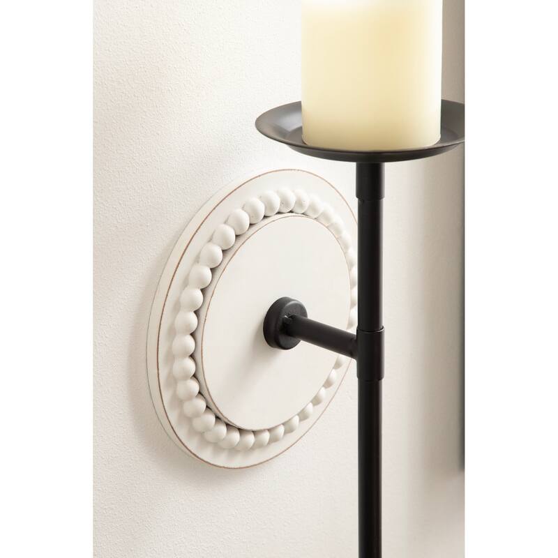Kate and Laurel Letta Wood/Metal Sconce